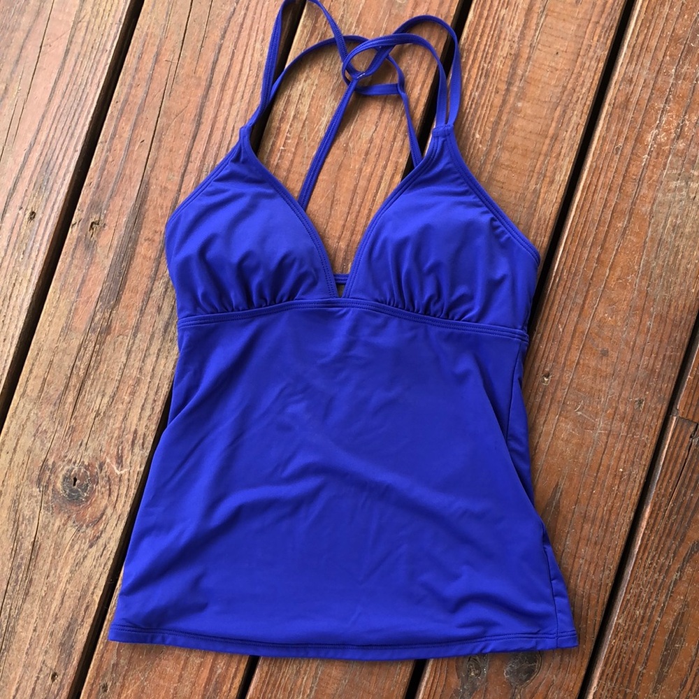 Athleta Royal Blue Tankini Top-Small Tall